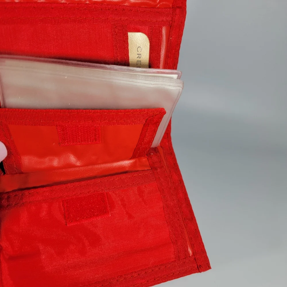 Coca Cola Wave Wallet Red Tri-Fold 1980s Classic Coke Wallet Vintage New